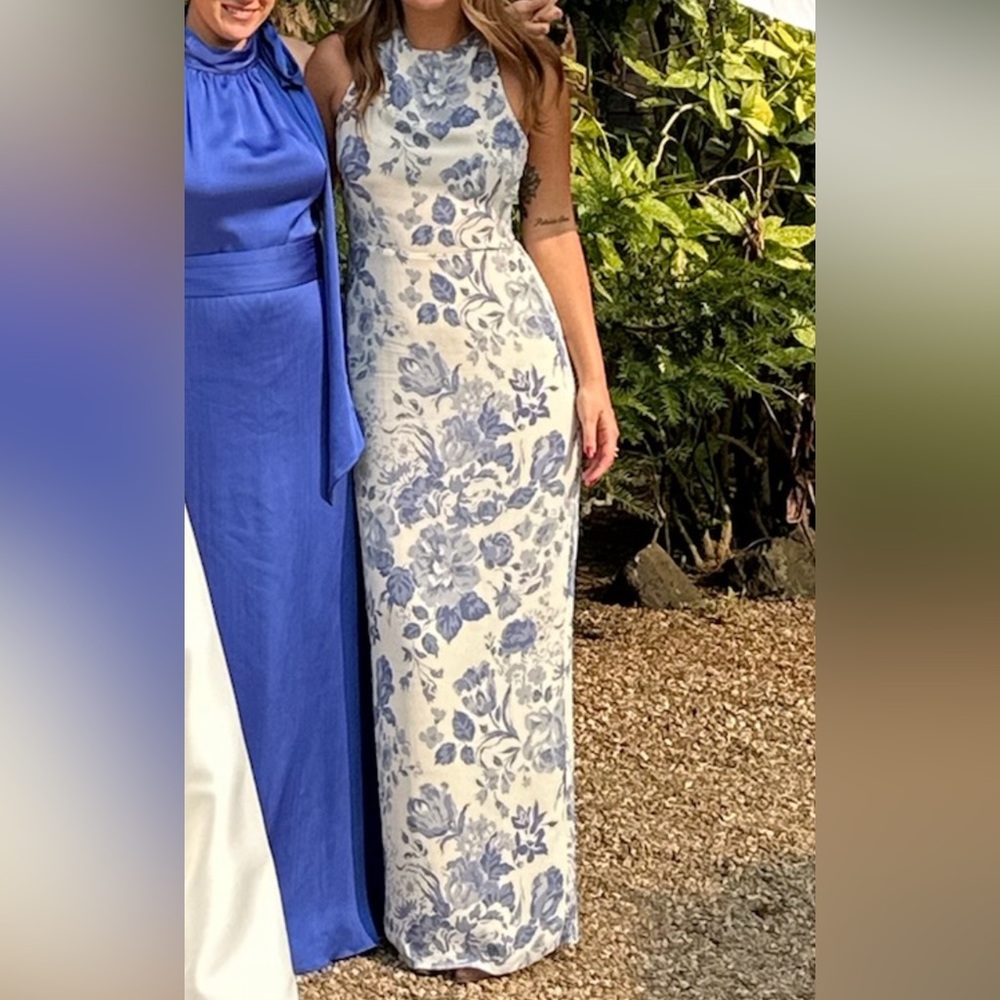 Reformation Blue and White Ladri Dress in Lucerne - Bridesmaid / Wedding